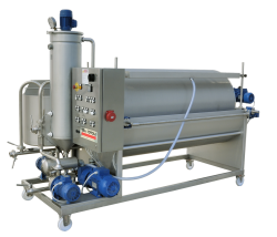 Rotary vacuum filters with external pumps
