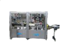 Rotary  labelling machine mod. ET 3000 with distributor and 4-head turret