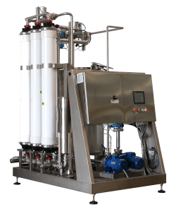 Organic ultrafiltration for water bottling lines