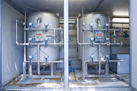 Filtering (with sand or carbon)