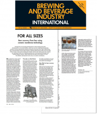 A new article on OMNIA B filters on Brewing and Beverage Industry International