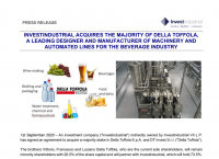 Investindustrial acquires the majority of Della Toffola